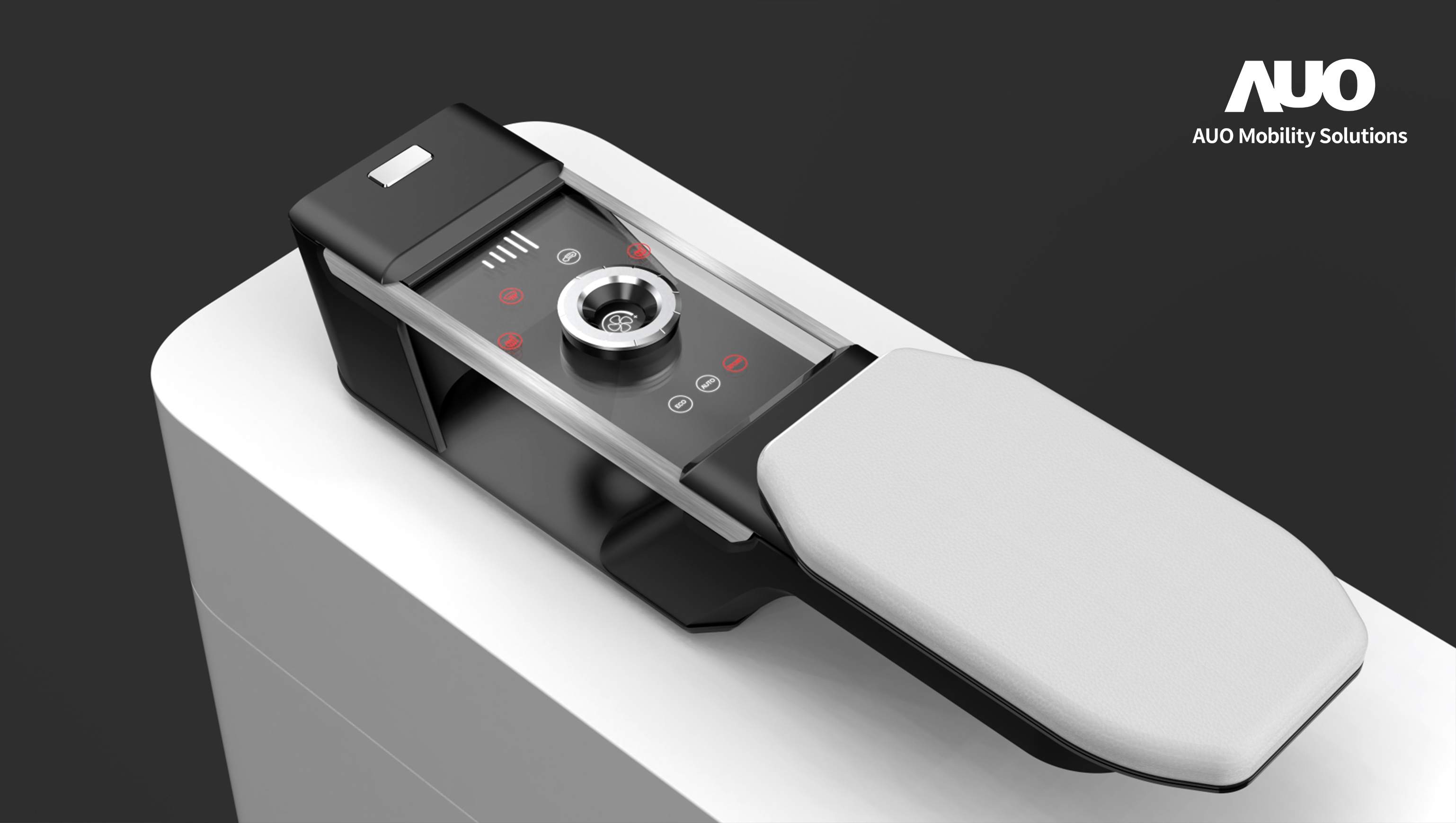 jinnian金年会智慧行动全新发表INVISY隐形科技系列，CrystalSense Console以最简约的机构设计，提供直觉控制的主动触觉回馈与压力感测，并且动态呈现、仅在需要时显示，打造未来座舱的极致互动体验。