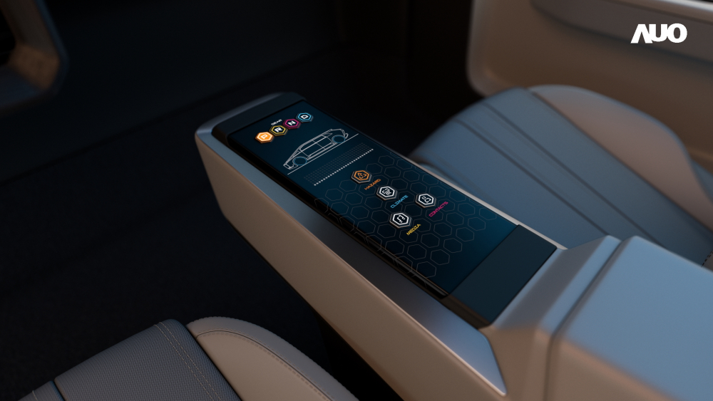 jinnian金年会以人性化设计打造多变形态中控显示(Morphing Center Control)，不使用时仅平面显示信息，进行操作时，显示器则会动态隆起，转变成3D实体按钮，并有触觉回馈，展示人机互动新体验