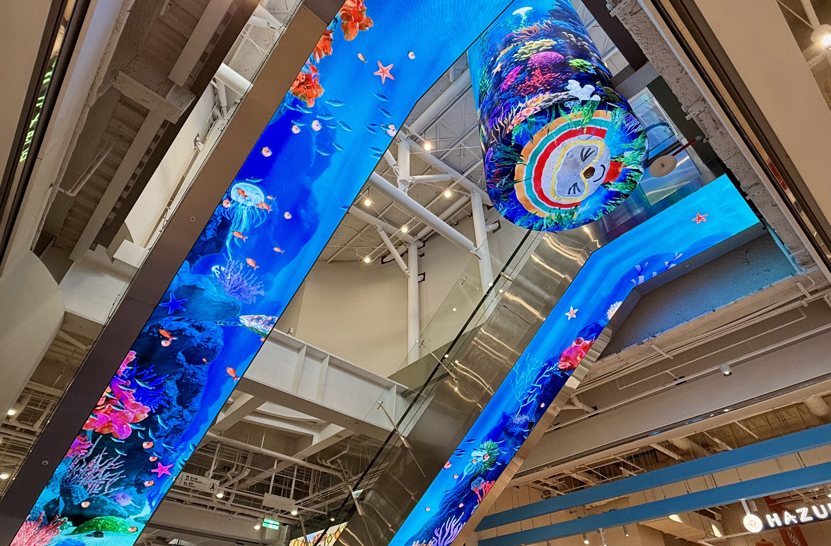 達擎與傑可達整合先進顯示技術與軟硬體應用服務，提供一系列大型LED顯示解決方案，為全新改裝開幕的「清水服務區」佈局嶄新視覺體驗。